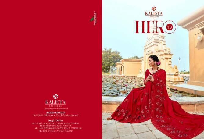 Kalista Hero 10 New Exclusive Wear Heavy Latest Designer Saree Collection